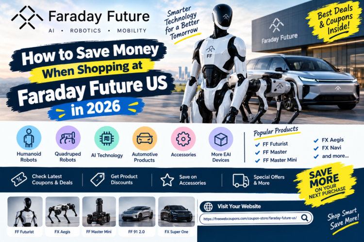 Faraday Future US Coupons, Faraday Future Coupons, Faraday Future Promo Codes, Faraday Future Deals, Faraday Future Discounts, Faraday Future Coupon Codes, Faraday Future US Deals, Faraday Future Robot Shop, Faraday Future Robotics, Faraday Future Robots, FF Futurist, FF Master, FF Master Mini, FX Aegis, FX Navi, EAI Robotics, AI Robots, Humanoid Robots, Quadruped Robots, Robotics Deals, Robot Coupons, AI Technology Deals, Embodied AI, EAI Devices, Robotics Products, Discount Robotics, Faraday Future Deals 2026, FreeWebCoupons