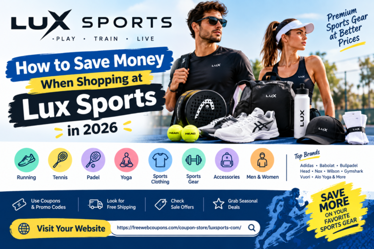 Lux Sports Coupons Lux Sports Promo Codes Lux Sports Coupon Codes Lux Sports Deals Lux Sports Discounts Lux Sports Promo Lux Sports Sale Lux Sports Coupons 2026 Lux Sports Deals 2026 LUX Sports Discount Code Sports Gear Coupons Sports Equipment Deals Soccer Gear Coupons Soccer Grip Socks Grip Socks Deals Running Gear Deals Running Apparel Padel Equipment Deals Padel Shoes Tennis Gear Deals Sports Accessories Athletic Clothing Deals Discount Sports Gear Online Sports Store FreeWebCoupons